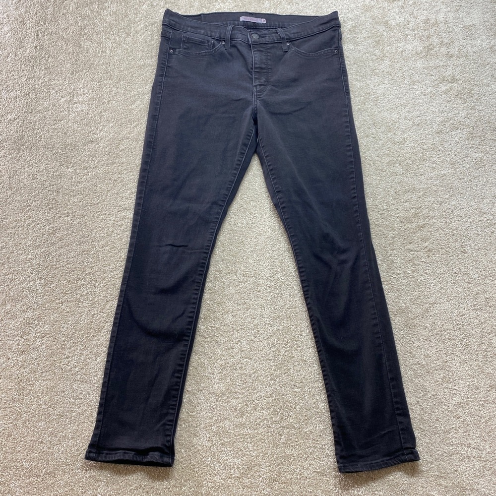 Levi's 311 Shaping Skinny Jeans Womens 31 Dark Wash Black Denim Pants - Picture 1 of 12